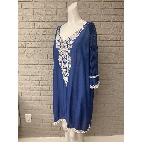 Embroidered PomPom House Dress Size 2XL - Picture 2 of 8
